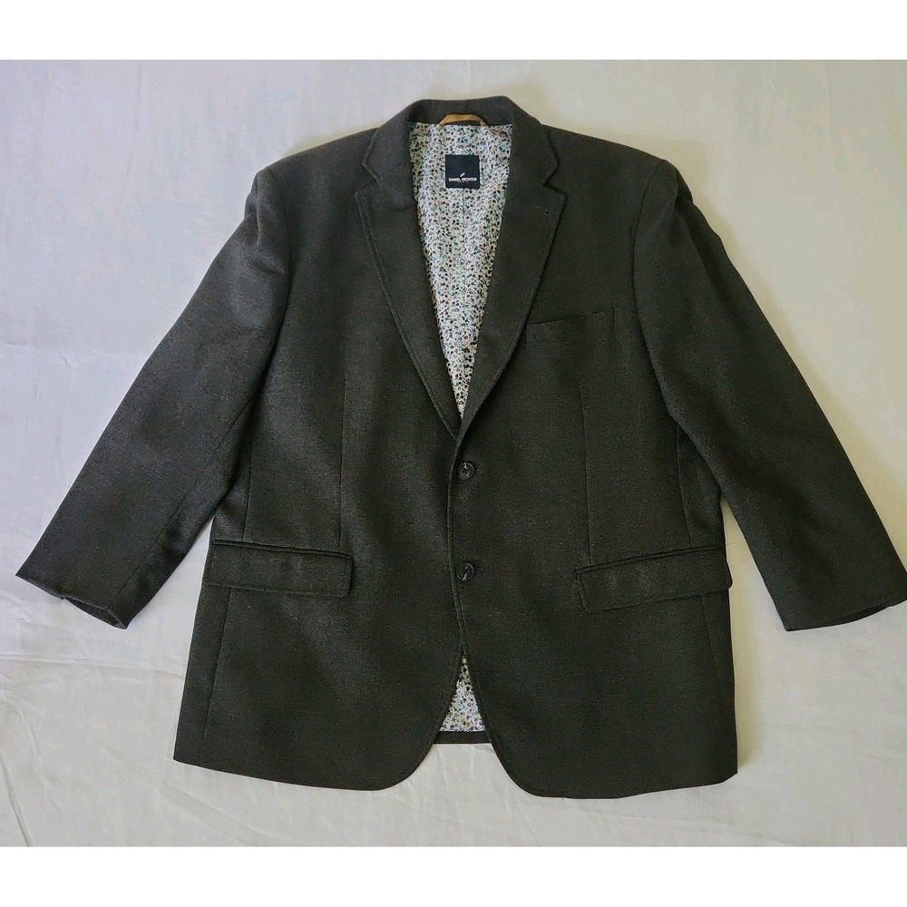 Daniel Hechter Men's Dark Brown Blazer 46R 2 Button Notch Business Classic